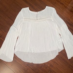 Patrons of Peace White Long Sleeve Blouse